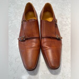 Undandy Double Monk Strap Leather Dress Shoes Size EU 45 US 11 Brown